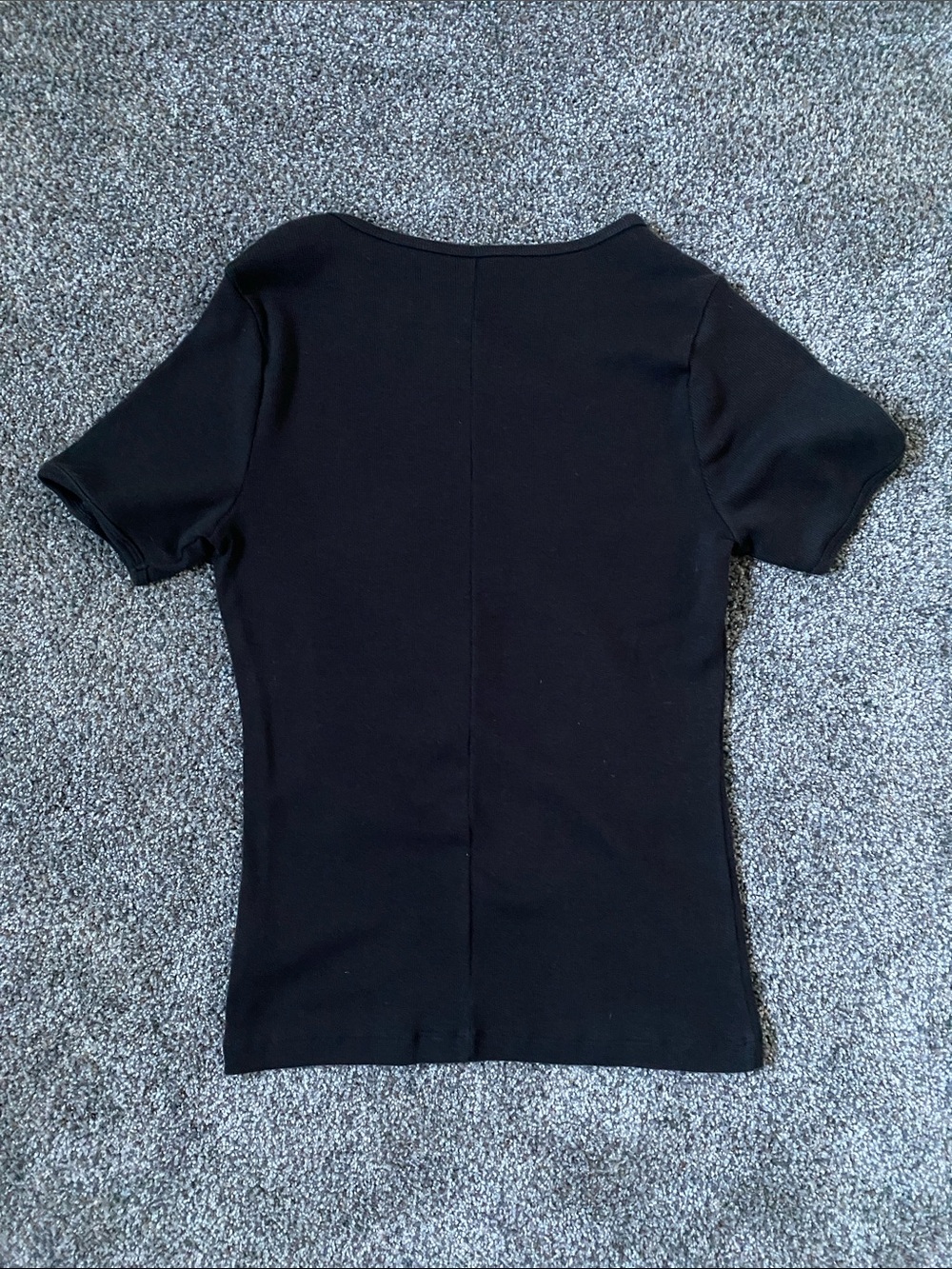 Black Short Sleeve Crewneck Top - Picture 2 of 2